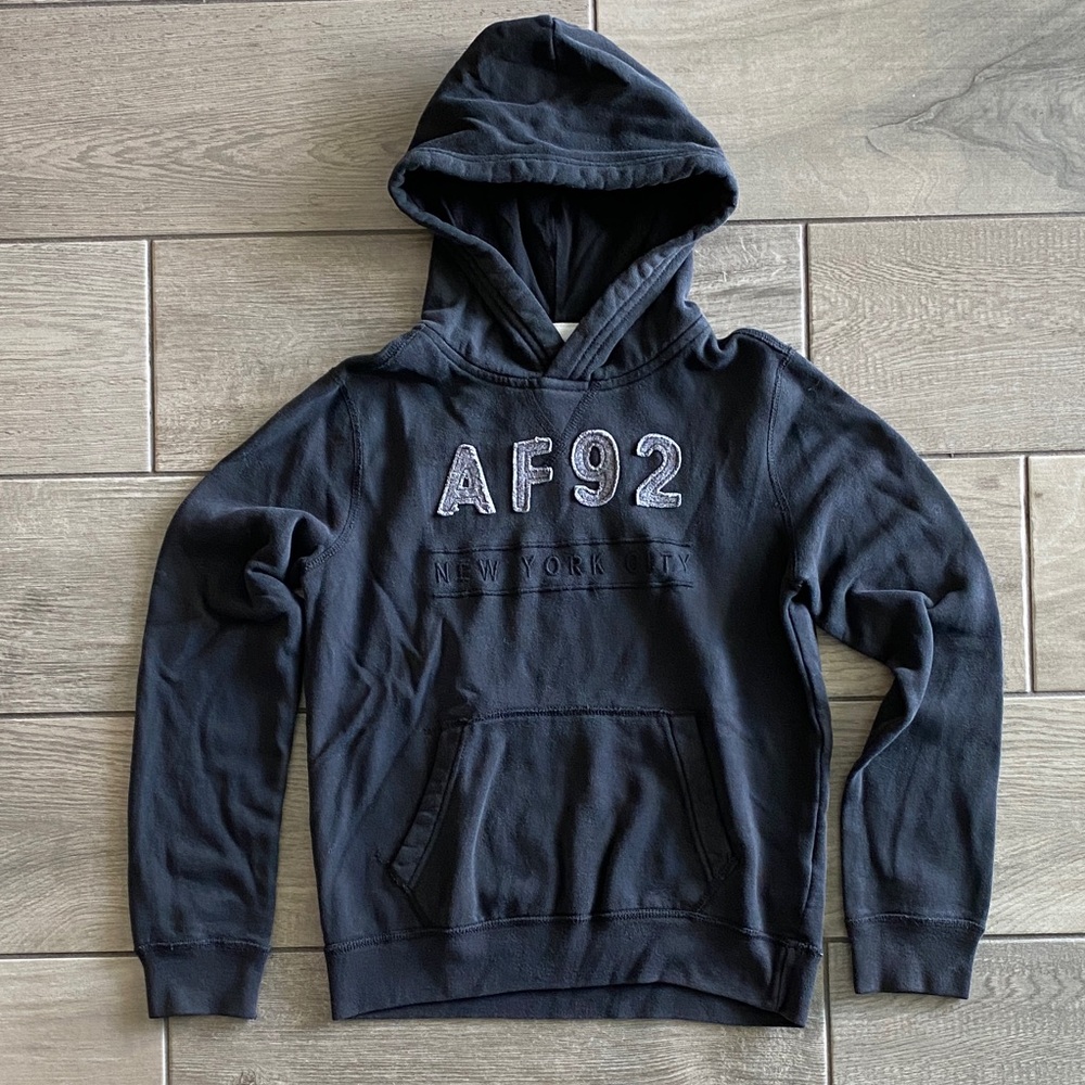 Abercrombie Kids Boys Hoodie Sweatshirt- Black